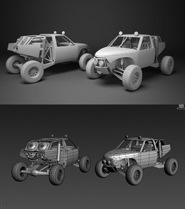 3d custom buggy model