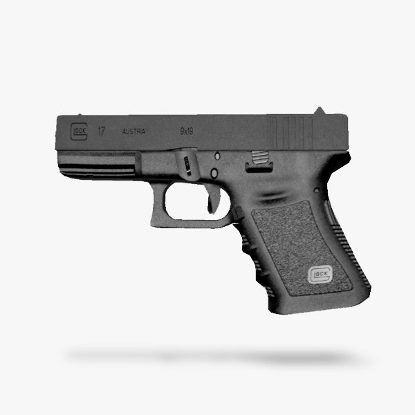 project handgun glock 17 3d model