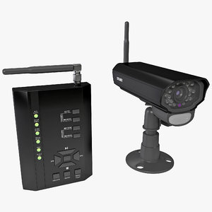 security systems wireless camera 3d max