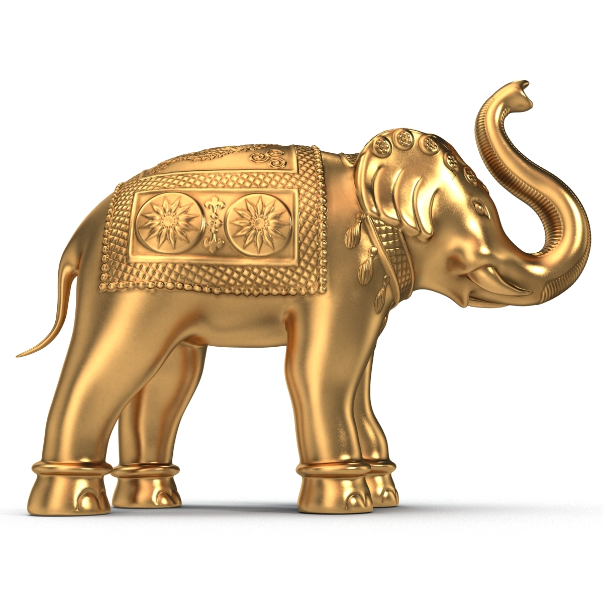 3d brass elephant statue