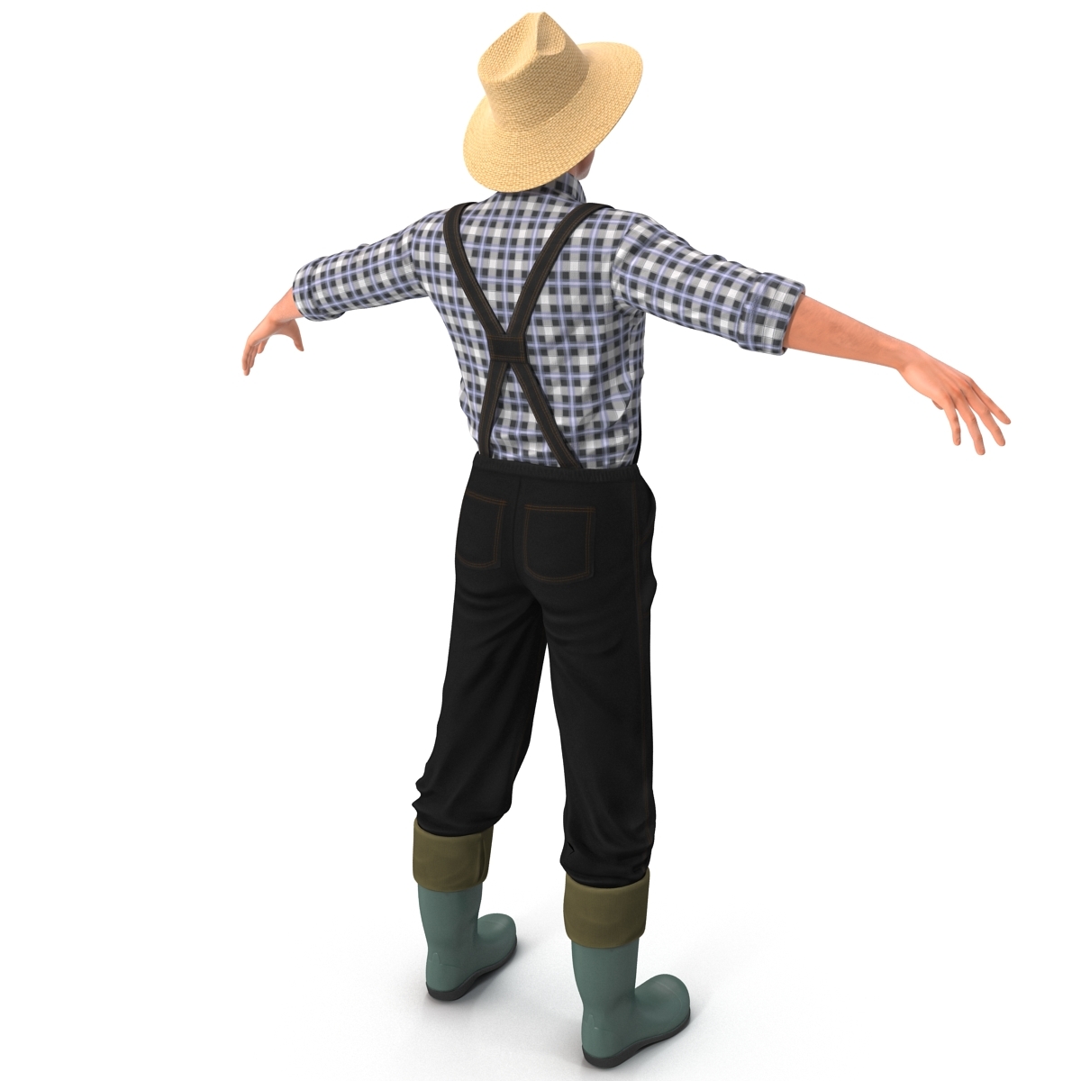 3d farmer version 2 rigged