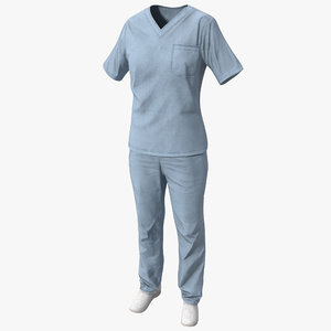 3d nurse uniform model