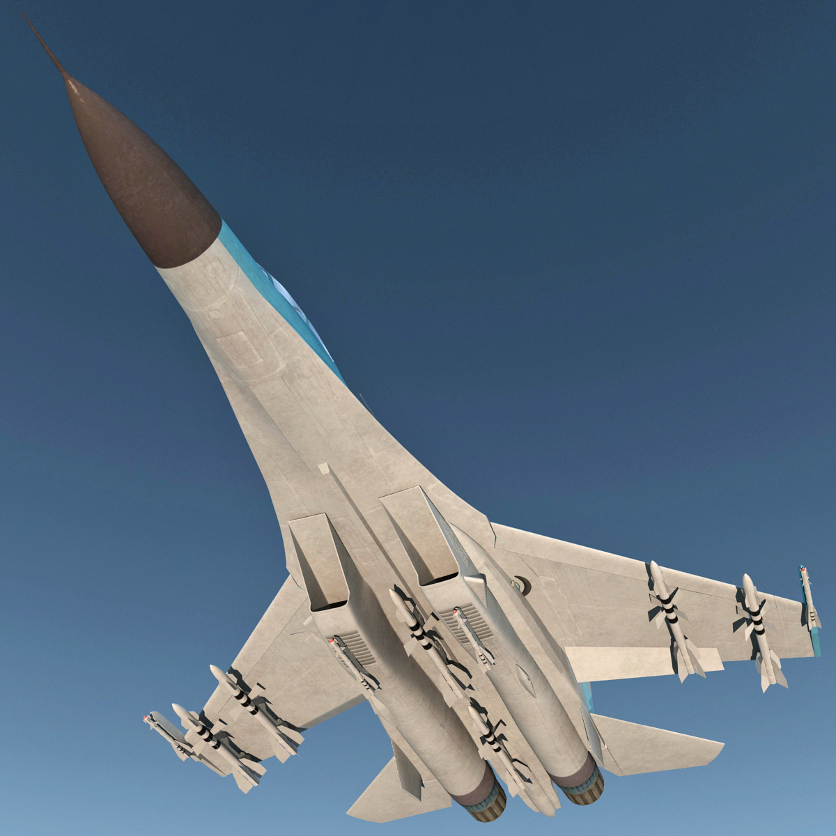 俄罗斯战斗机苏霍伊su-30 1索具3d模型