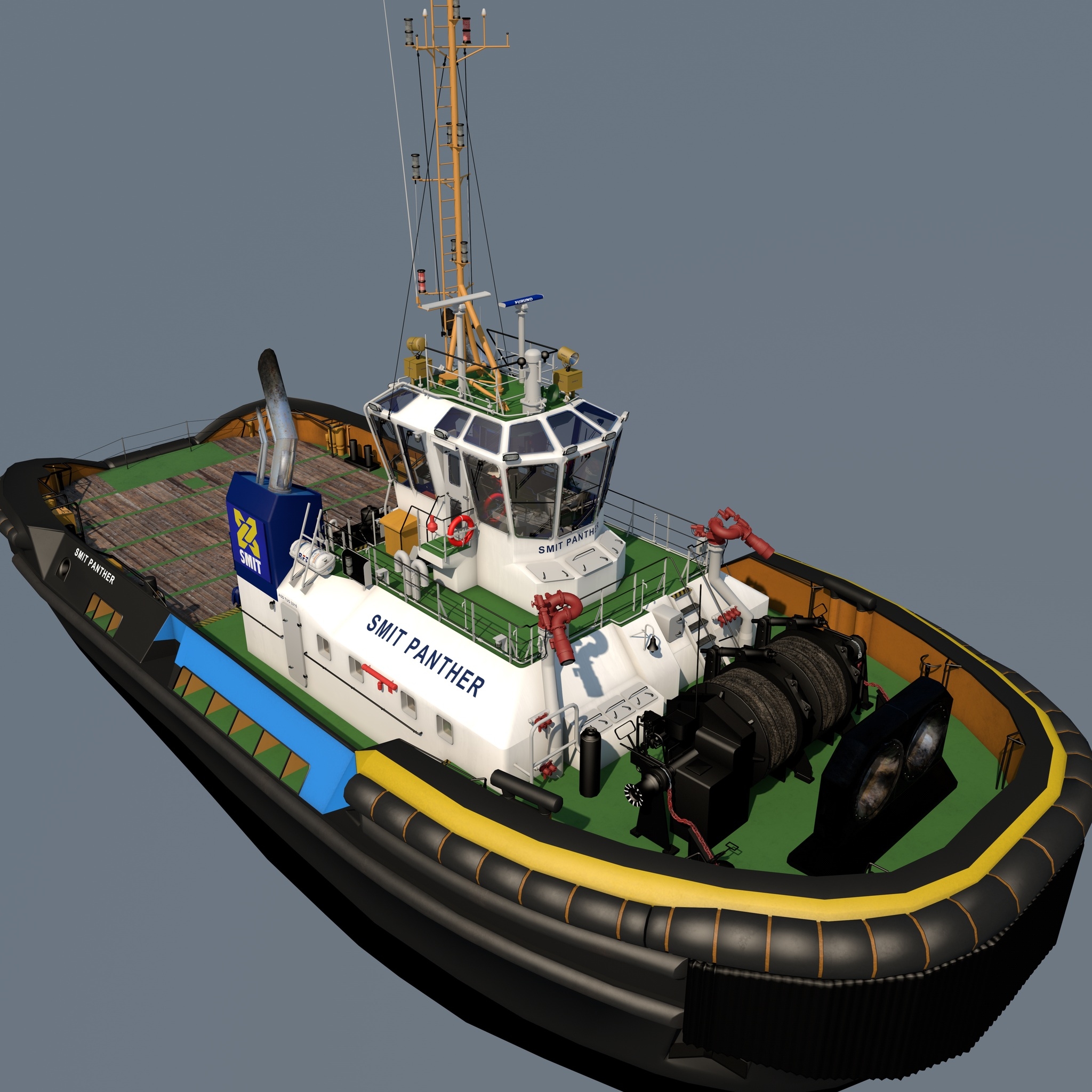 3d c4d tugboat tug smit