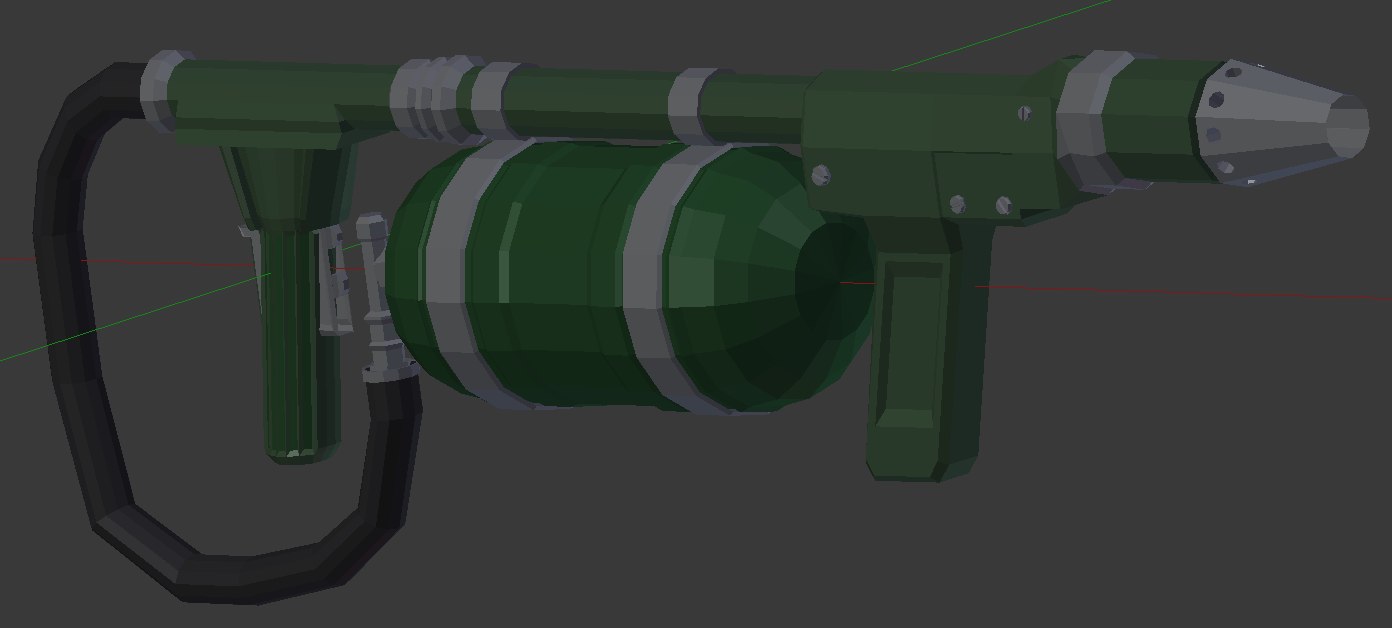 modern flame thrower 3d blend