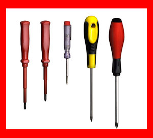 electric screwdrivers 3d model