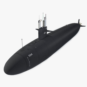 3d model uss permit submarine ship
