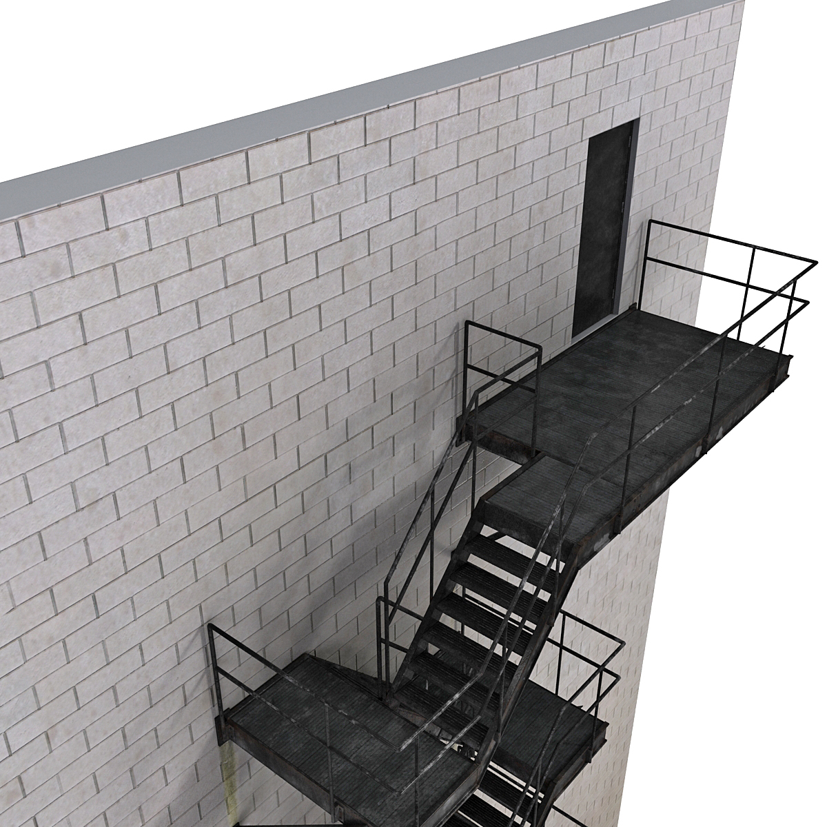 modelo 3d Escaleras de escape de fuego - TurboSquid 821406