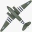 3d military transport aircraft douglas c-47 model