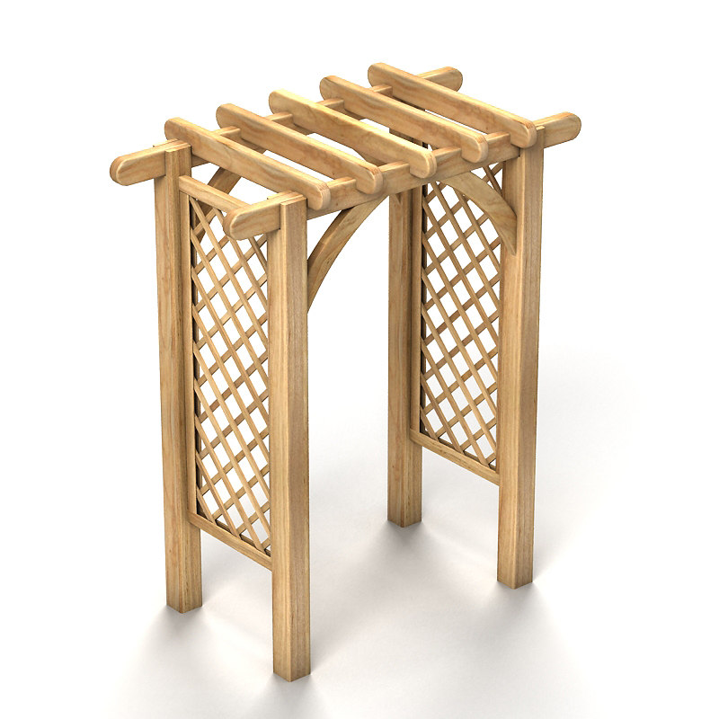  wooden trellis  3d max