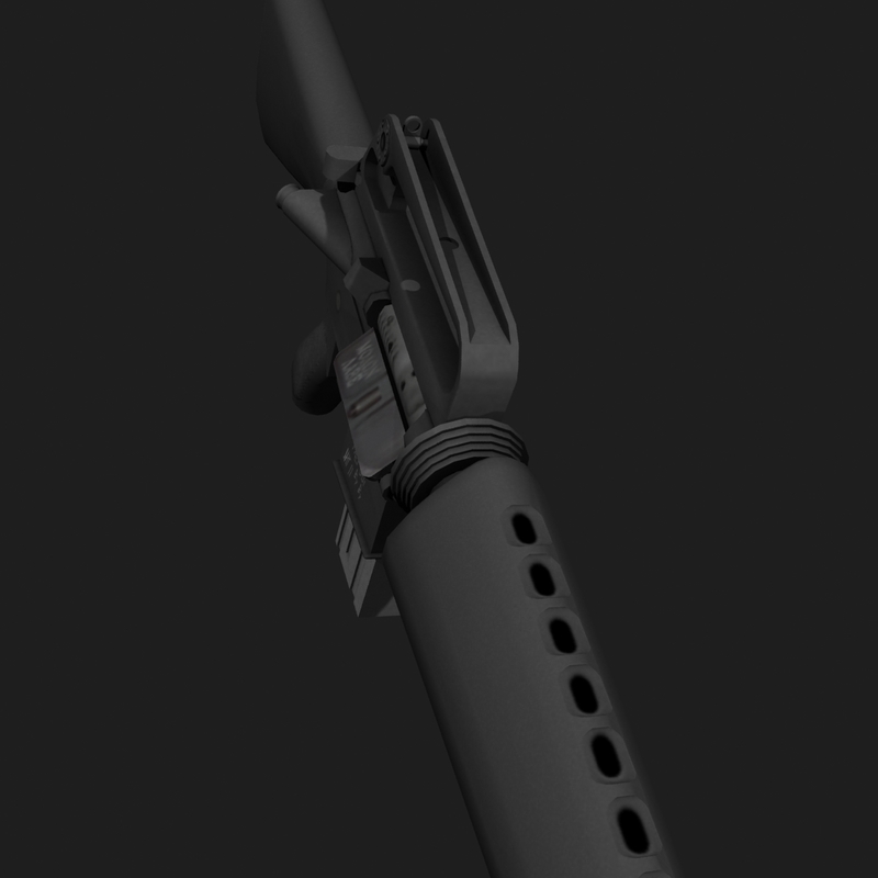 3d xm16-e1 rifle m16 model