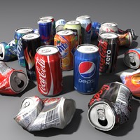3d soda cans