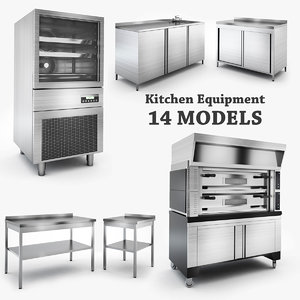 3d kitchen equipment model