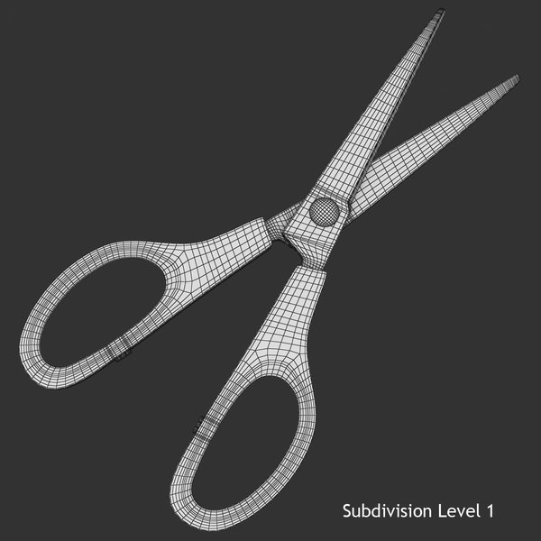 3d scissors subdivided