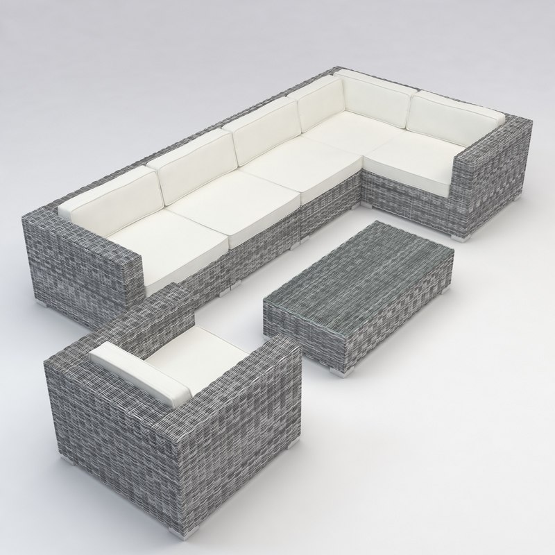 furniture synthetic rattan 3d model
