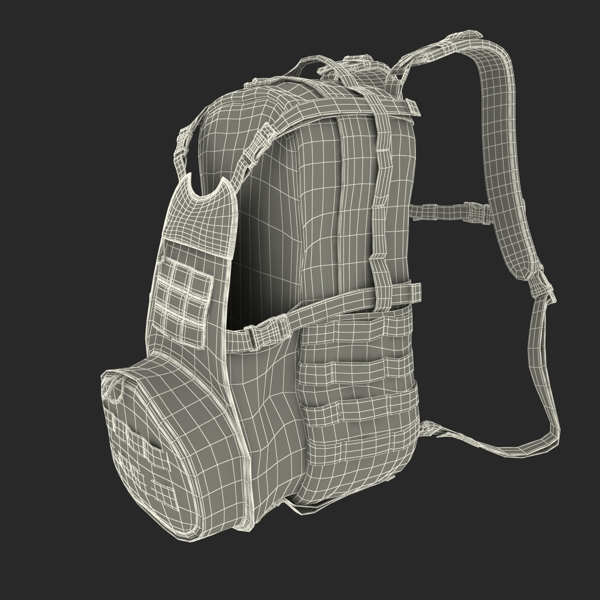 military backpack 3 3d max