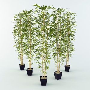 artificial bamboo stick 3d model