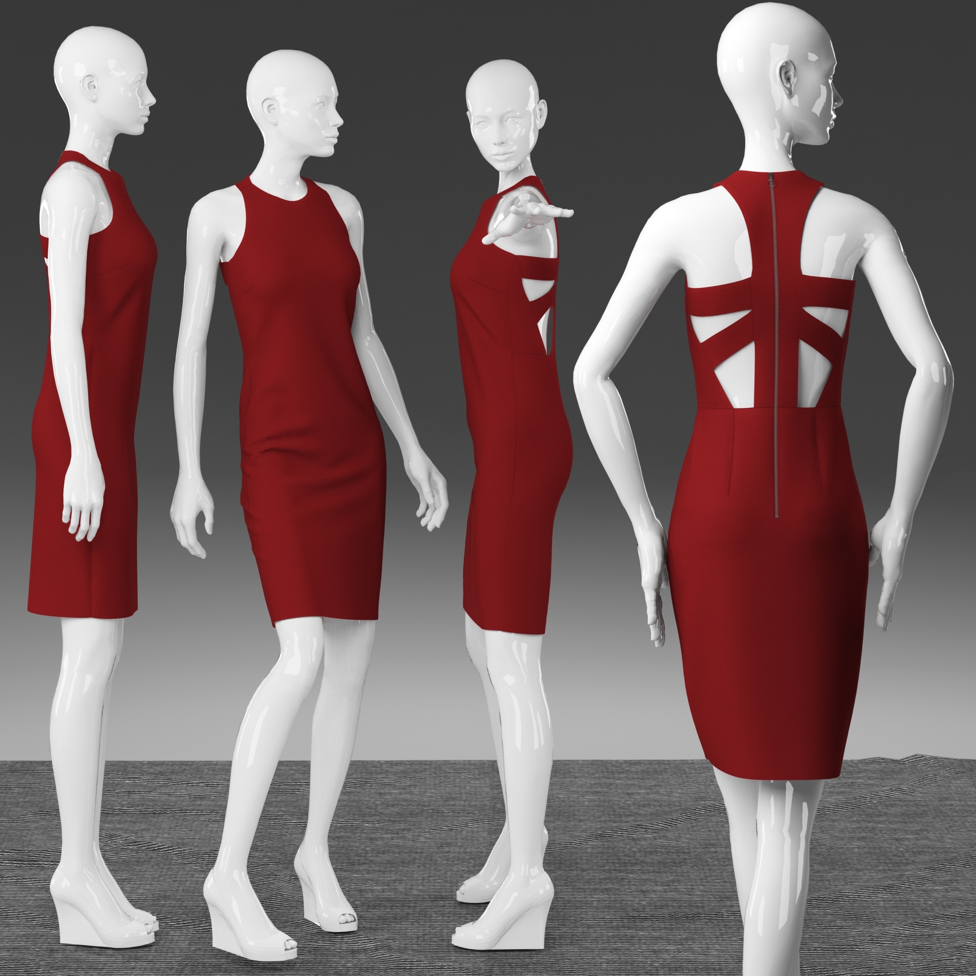 3d Fbx Woman Mannequin Clothes