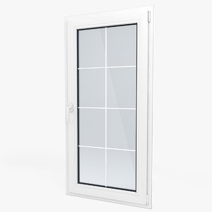 3d model modern pvc window
