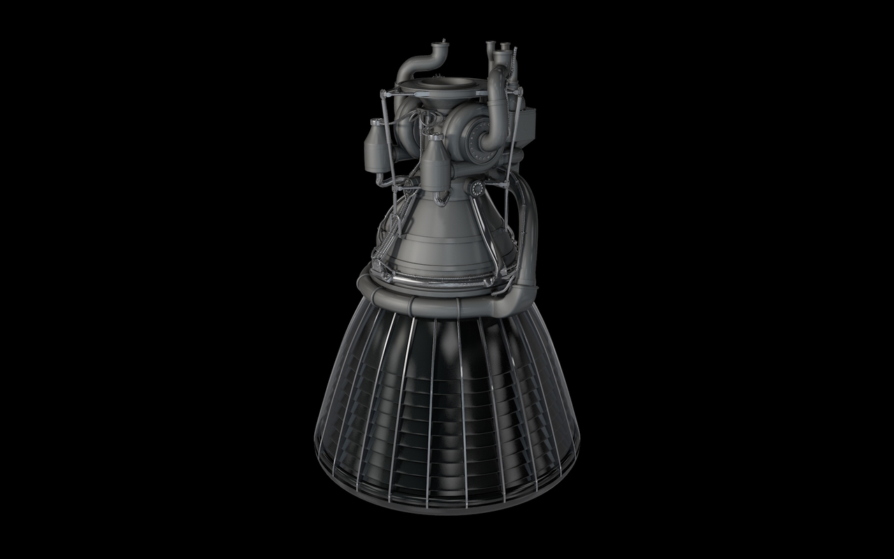 Motor do motor de foguete Modelo 3D TurboSquid 823000