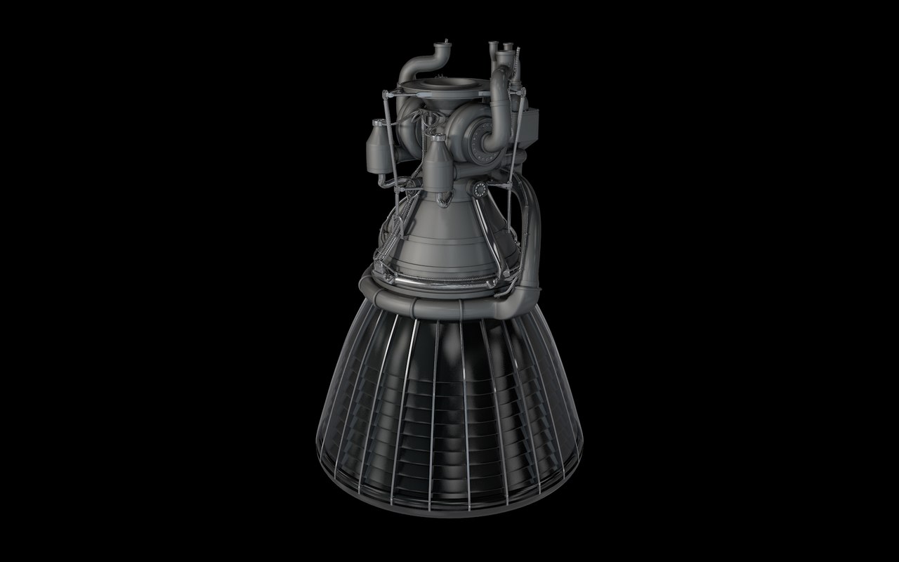 3d rocket engine motors model