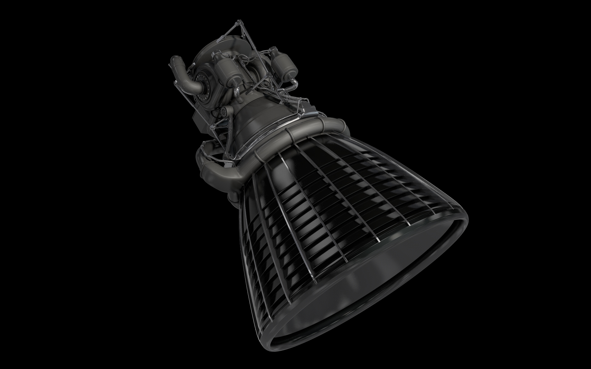 3d rocket engine motors model