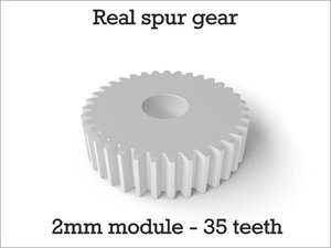 gear spur real 3d 3ds