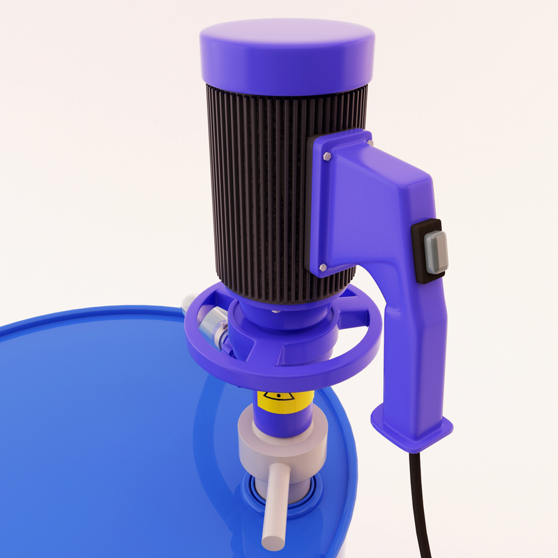 3dsmax metal barrel pump mixer