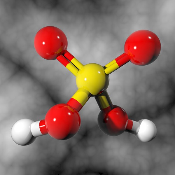 硫酸 H 2 So 4 分子構造3dモデル Turbosquid 2396