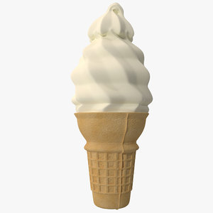 3d model soft serve ice cream