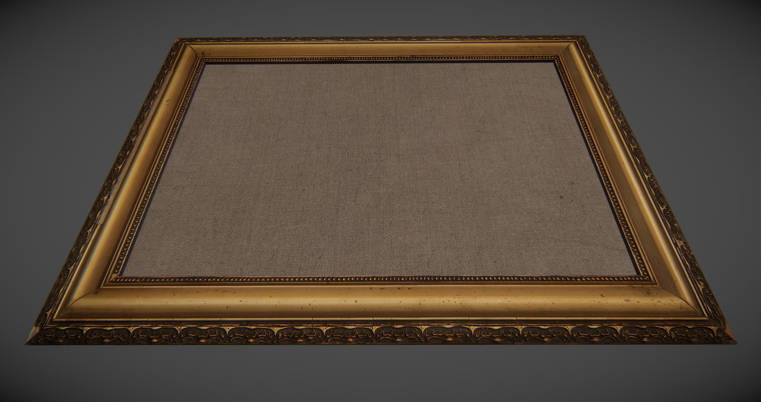 old painting frame obj