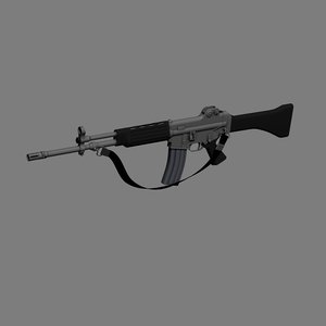 3d model rifle animation assembling