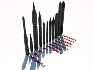 missile icbm 3d model