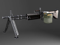 3d m60 machine gun model