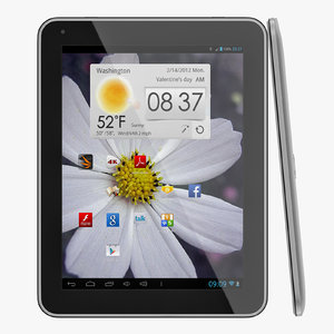 3d android gray pc tablet