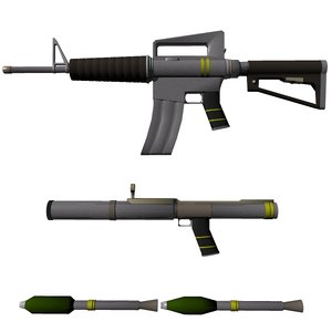 3d jagger weapon rifle model