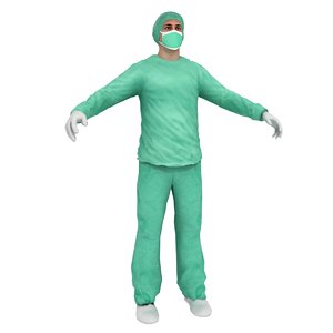 3d doctor character human model