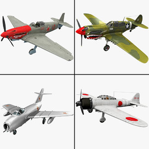 3d model rigged fighter plane