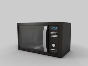 3d microwaves door open model