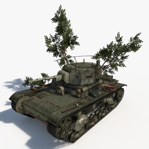 3d model soviet tank t-26