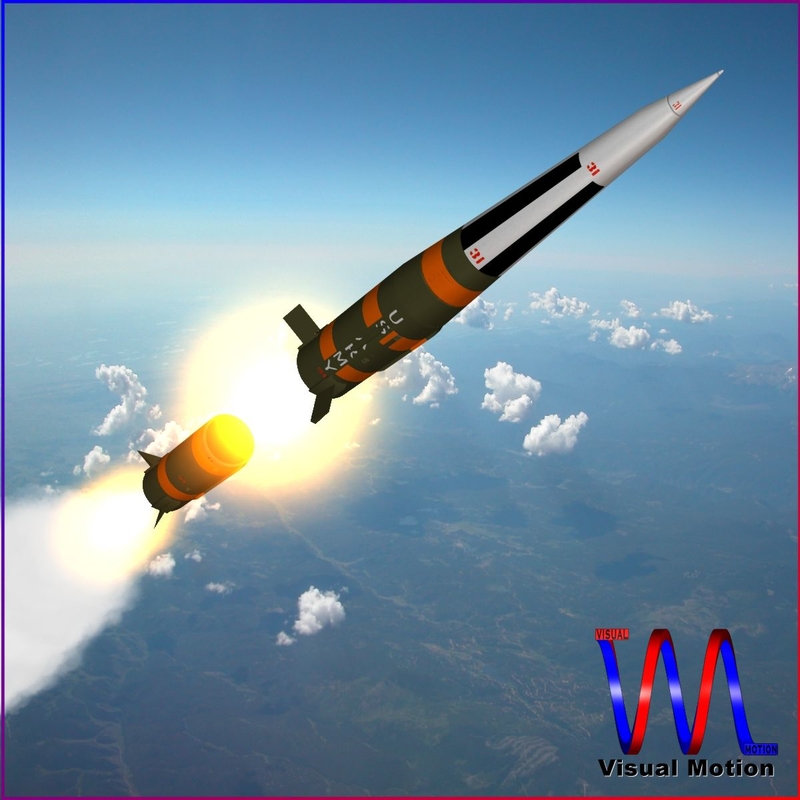 3d model mgm-31 pershing 1a missile