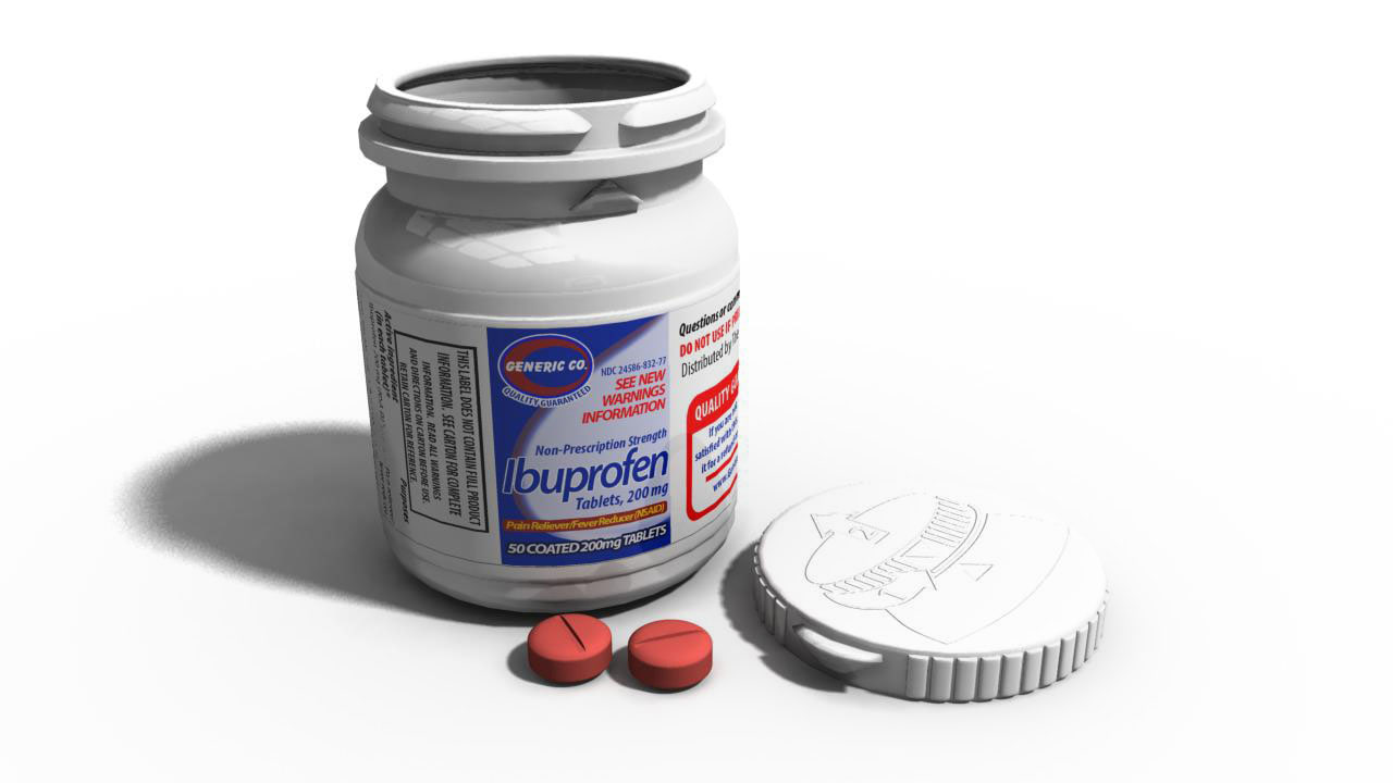 obj bottle ibuprofen