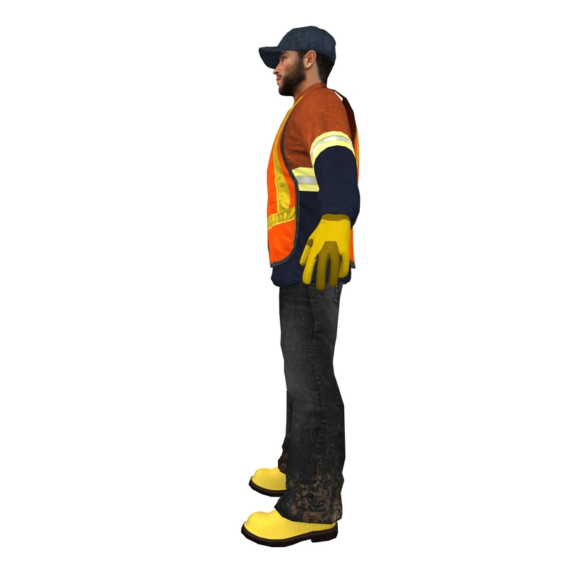 Worker Man 3d Model