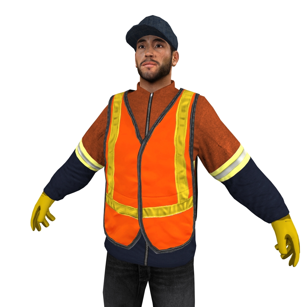 worker man 3d model