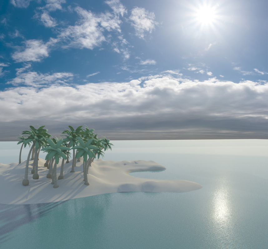 3d island skies model