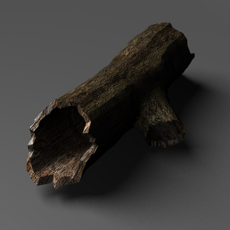 obj hollow tree log