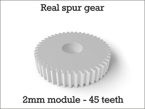 3ds max real spur gear 2mm