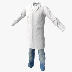 3d scientist clothes 2 model