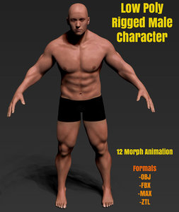 max rigged male character man