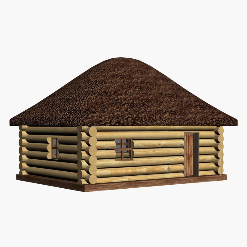 3d model wood hut